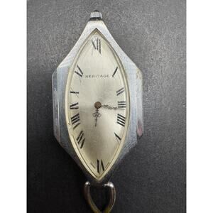 Vintage Heritage Art Deco 1 Jewel Pendant Watch White Dial Swiss Made